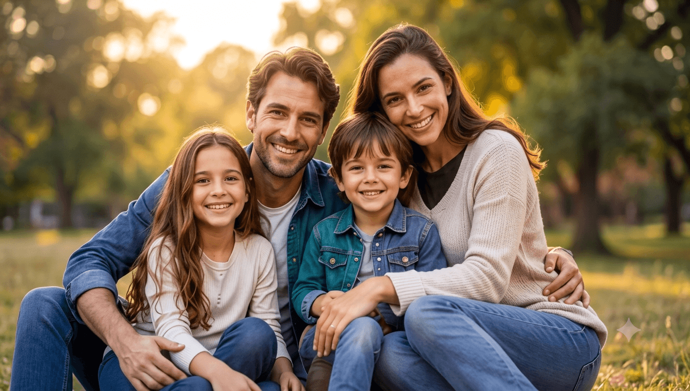 Family enjoying time together outdoors